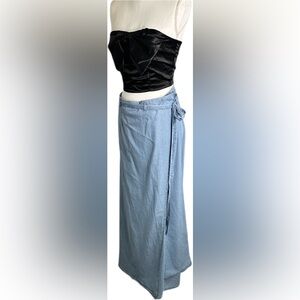 a.n.a Maxi Denim Skirt | 100% Cotton | .
